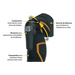 Manga de Compresión para Rodilleras / Neopreno / Talla S/M / Diseño de Bajo Perfil / Agarre de Silicona Antideslizante / Lavable a | SIERRA STORE