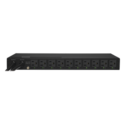 PDU ATS (Fuente Redundante Auto-transferible) Monitoreable, Para Distribución de Energía, 2 Entradas 120 Vca NEMA5-15P, Con 10 Salidas | SIERRA STORE
