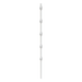 EPCOM INDUSTRIAL SYS-POST-3W - Poste para Cerca Electrificada / 5 Aisladores de Paso / Acero Galvanizado Cal. 18 / 1.2 m (3.9 ft) / | SIERRA STORE