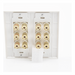 Placa de Pared para Altavoces / 12 Postes Tipo Banana / 6 Canales / Conectores Chapados en Oro / Instalación sin Soldadura | SIERRA STORE