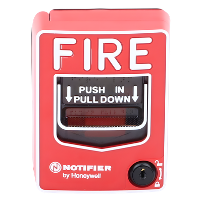 Estación Manual de Alarma Contra Incendio / Doble Acción / Con Cerradura y Llave / Exterior / UL 38 / ADA / Caja SB-I/O Incluida | SIERRA STORE