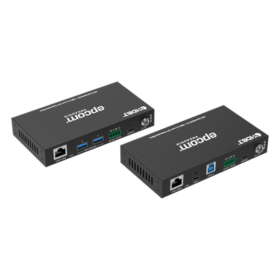Extensor USB 3.2 Gen 1 / 100 m (328 ft) / CAT6a / 5 Gbps / 4x USB-A + 1x USB-C / PoC 24V Bidireccional / RS-232 / GPIO / API | SIERRA STORE
