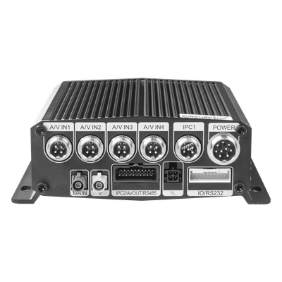 DVR Móvil / 6 Canales / 4 AHD + 2 IP / H.265 / IA Embebida ADAS+DSM / 4G-GPS-Wi-Fi / Almacenamiento 3 TB / SD 1 TB + SSD M.2 2 TB | SIERRA STORE