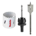 Juego para instalación de cerraduras con broca sierra  bi-metal y juego de brocas tipo manita (bim 2-1/8”, adaptador con broca piloto | SIERRA STORE