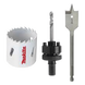 Juego para instalación de cerraduras con broca sierra  bi-metal y juego de brocas tipo manita (bim 2-1/8”, adaptador con broca piloto | SIERRA STORE