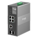 Switch Industrial Easy Managed / 6 Puertos Gigabit / 4 PoE (1× PoE++ 60W + 3× PoE+ 30W) / 120W PoE Budget / 2 SFP / IP40 / -40°C a | SIERRA STORE