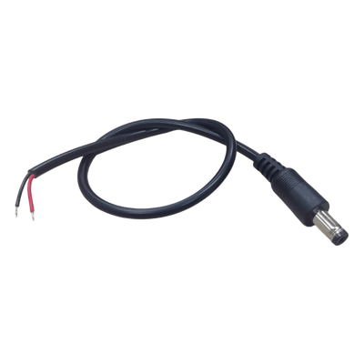 Cable Pigtail DC / Conector Macho 5.5 x 2.1 mm / 30 cm (11.8 in) / Calibre 22AWG / Polarizado / 12 VCC | SIERRA STORE