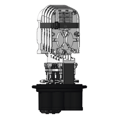 Caja de Distribución de Fibra Óptica Vertical Tipo Domo / 48 Empalmes / IP68 / Exterior / 5-14 mm | SIERRA STORE