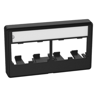 PANDUIT CFFPL4BL - Placa de Mobiliario Modular / 4 Puertos Mini-Com / ABS Negro / 2.9x0.88x1.77 pulg (73.66x22.35x44.95 mm) | SIERRA STORE