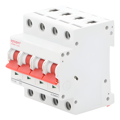 Protección Térmica/ Interruptor 4P, 25A,  Corriente Directa  1000 Vcc para Aplicación Fotovoltaica Montaje Riel DIN | SIERRA STORE