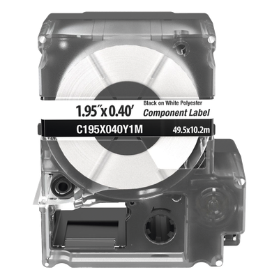 PANDUIT C195X040Y1M - Casete de Etiquetas / 125 Unidades / 1.95' x 0.4' (49.5 x 10.2 mm) / Poliéster No Adhesivo / Identificación de 1 | SIERRA STORE