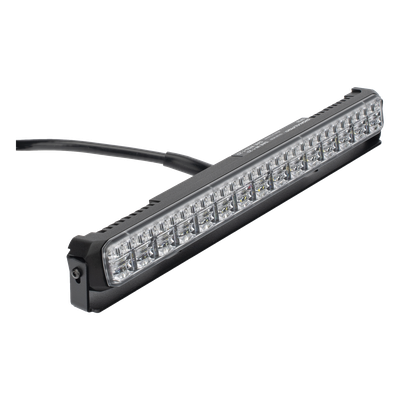 Luz Auxiliar LED / 45 LEDs Tricolor / 11.42" / Lente Transparente / SAE / 12-24 VDC / Halo Rojo | SIERRA STORE