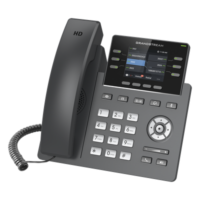 Teléfono IP / 3 Líneas SIP / 6 Cuentas / Pantalla 2.4" / PoE / Gigabit / Audio HD Opus | SIERRA STORE