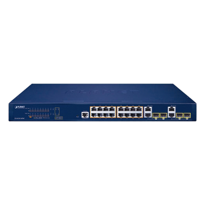 Switch Administrable PoE+ / 16 Puertos Gigabit / 4 SFP / 240 W / Capa 2 | SIERRA STORE