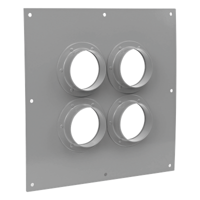 Placa Pasamuros / 4 Botas de 4 Pulgadas / Aluminio Resistente a Corrosión / Diseño Industrial | SIERRA STORE