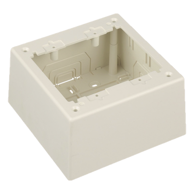 PANDUIT JBP2DIW - Caja de Pared Superficial Doble / PVC Autoextinguible / 5.19 x 5.19 x 2.75 in (131.9 x 131.9 x 69.8 mm) / Blanco Mate | SIERRA STORE