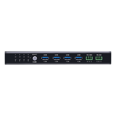 Conmutador de Uso Compartido USB 3.2 Gen 1 Industrial | 8 Puertos para Computadoras | 4 Puertos para Dispositivos | 5 Gbps | Selección | SIERRA STORE