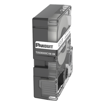 PANDUIT T050X000C1M-BK - Casete de Etiquetas de Nylon / Cinta Continua / Negro Sobre Blanco / 12 mm Ancho / 6 m (19.69 Pies) Largo / | SIERRA STORE