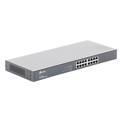 Switch Gigabit no administrable / 16 puertos 10/100/1000 Mbps / Rack o escritorio / 35.7 Mpps / 1.19 ft (0.36 m) de profundidad | SIERRA STORE