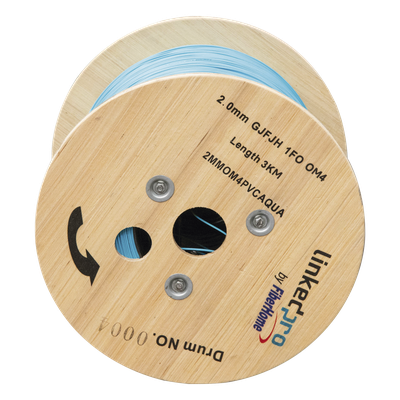 LINKEDPRO BY EPCOM 2MMOM4PVCAQUA - Cable de Fibra Óptica Multimodo OM4 / 50/125 µm / Simplex 2.0 mm / Buffer 0.9 mm / 10 Gigabit | SIERRA STORE