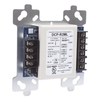 Módulo de Relevador Doble / 2 Relevadores Independientes / 2A a 30 VDC / Lazo SLC Clase A o B / Hasta 128 Dispositivos / LED Bicolor | SIERRA STORE