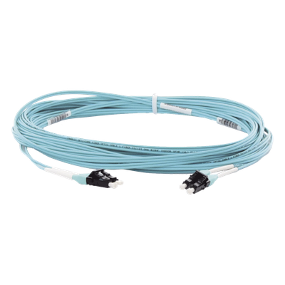 PANDUIT FZ2ERLNLNSNM010 - Jumper de Fibra Óptica / Multimodo OM4 50/125 / LC-LC Dúplex / OFNR Riser / Aqua / 10 m (32.81 pies) | SIERRA STORE