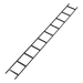 Escalera Tubular / 1.5" Peralte / 12" Ancho / 3.05 m (10 ft) Largo / Acero con Epóxica Negra / Incluye Coples y Tornillería | SIERRA STORE