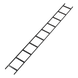 Escalera Tubular / 1.5" Peralte / 12" Ancho / 3.05 m (10 ft) Largo / Acero con Epóxica Negra / Incluye Coples y Tornillería | SIERRA STORE