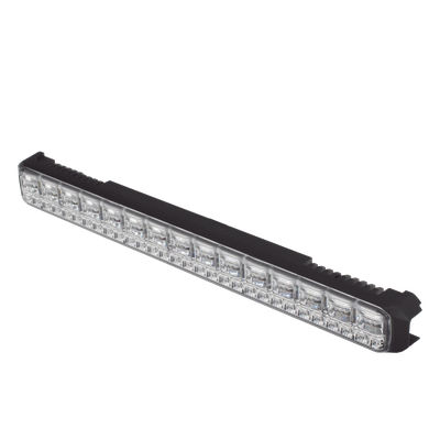 Luz Auxiliar LED / 45 LEDs Tricolor Rojo/Azul/Blanco / 12-24 VDC / Lente Transparente / SAE / 11.42" / Halo Rojo Multifuncional | SIERRA STORE