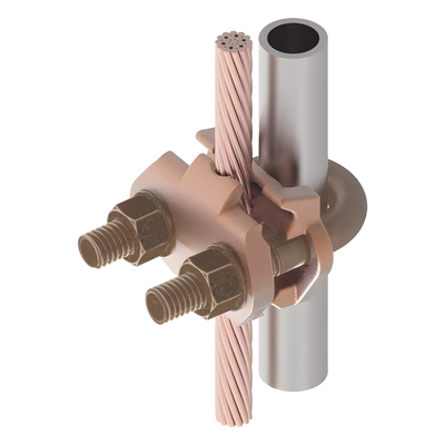 Conector Mecánico para Cable / 1/0 AWG a 250 KCMIL / Paralelo o 90° / Tubo 3/8" o Varilla 5/8" - 3/4" / Torque 240 lb-in / UL467 | SIERRA STORE