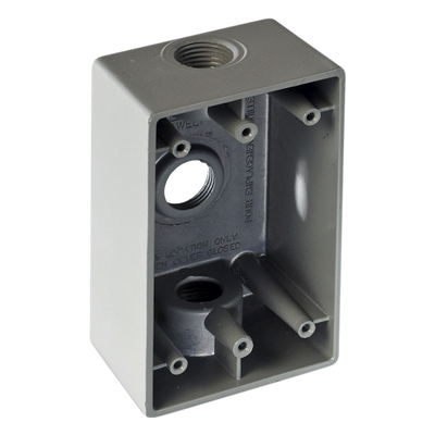 Caja Condulet / 1" (25.4 mm) / Tres Bocas / Aluminio Diecast / A Prueba de Intemperie / NPT / Volumen 246 cm³ | SIERRA STORE