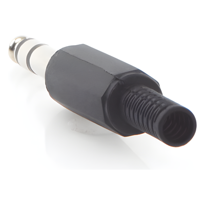 Conector Macho Estéreo / 6.35 mm (1/4") / Cuerpo Plástico / Terminación Soldadura / 28-14 AWG | SIERRA STORE