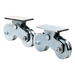 Rueda Doble para Puerta Corrediza / 12 cm / Carga 1200 kg / Canal U Semiredondo / Acero Galvanizado | SIERRA STORE