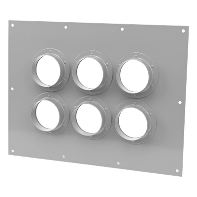 Placa Pasamuro / 6 Botas de 4 Pulgadas / Diseño Industrial / Material Anticorrosivo / Estructura Modular | SIERRA STORE