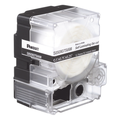 PANDUIT S050X125VAM - Casete de Etiquetas Autolaminadas / 12.7 x 31.8 mm / 200 Etiquetas / Cables 3.1 a 7 mm (0.12 a 0.28 in) / | SIERRA STORE