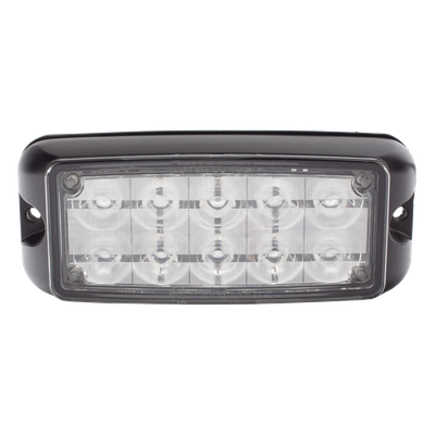 Luz LED de Advertencia / 10 LED de Alta Intensidad / Rojo/Azul / Montaje Superficial / 12-24 VDC / SAE Clase I / IP Resistente al Agua | SIERRA STORE