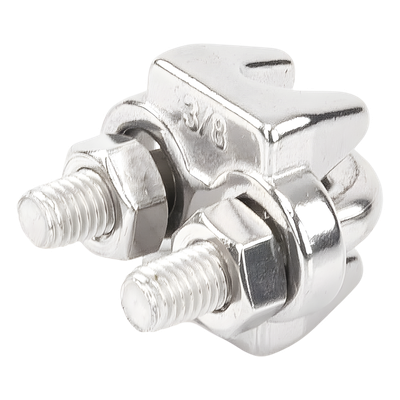 Nudo Perro Abrazadera / Acero Inoxidable / Cable 3/8" / Carga Pesada / Torre y Mástil | SIERRA STORE