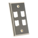 PANDUIT CFP4SY - Placa de Pared Vertical / Acero Inoxidable Grado 304 / 4 Puertos Mini-Com / 2.74 x 4.5 pulgadas | SIERRA STORE