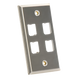 PANDUIT CFP4SY - Placa de Pared Vertical / Acero Inoxidable Grado 304 / 4 Puertos Mini-Com / 2.74 x 4.5 pulgadas | SIERRA STORE