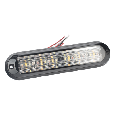 Luz Auxiliar / 18 LEDs / Tricolor Rojo/Claro/Ámbar / IP67 / Ultra Brillante / 142.6×36×14 mm | SIERRA STORE