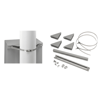 Kit de Montaje en Poste / Acero Dulce / Postes 76-305 mm (3-12 in) / Gabinetes 508 mm (20 in) / ANSI 61 Gris | SIERRA STORE