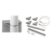 Kit de Montaje en Poste / Acero Dulce / Postes 76-305 mm (3-12 in) / Gabinetes 508 mm (20 in) / ANSI 61 Gris | SIERRA STORE