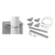 Kit de Montaje en Poste / Acero Dulce / Postes 76-305 mm (3-12 in) / Gabinetes 508 mm (20 in) / ANSI 61 Gris | SIERRA STORE