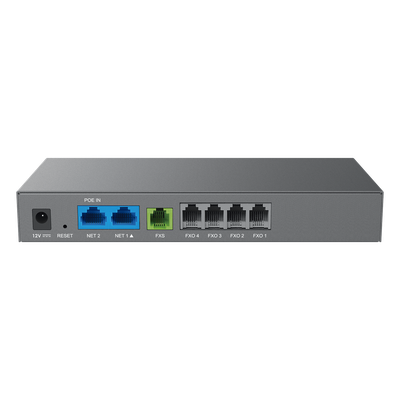 Gateway VoIP / 4 Puertos FXO / 1 Puerto FXS / 3 Perfiles SIP / PoE / NAT / Fax T.38 / Conferencia 3 Vías / Cifrado AES / Failover SIP | SIERRA STORE