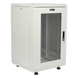 Gabinete Rackeable / 18U / 19 in / Puerta Cristal / Carga 750 Kg / 600x605x930 mm (23.6x23.8x36.6 in) / 3.05 ft Alto | SIERRA STORE