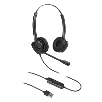 Diadema USB / Binaural / Cancelación de Ruido ENC / Audio HD / Micrófono Dual / Plug & Play | SIERRA STORE