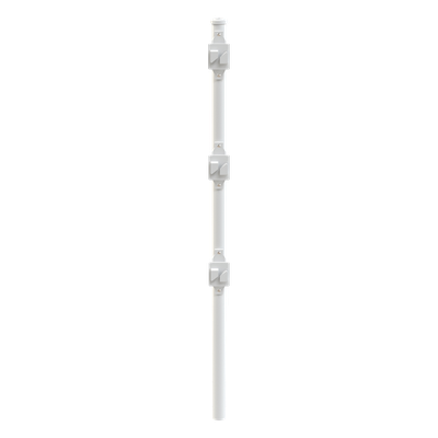 EPCOM INDUSTRIAL SYS-POST-7W - Poste de Paso para Cerca Electrificada / Tubo Galvanizado Cal. 18 / 0.75 m (2.46 ft) / 3 Aisladores / | SIERRA STORE