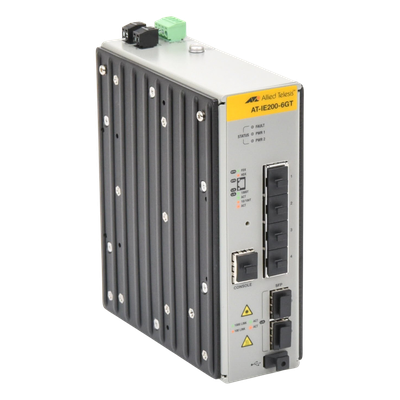 Switch Industrial Administrable Capa 2 / 4 Puertos Gigabit + 2 SFP / 8.93 Mpps / -40°C a 75°C / 12-48 VDC / 1.8 x 6.3 x 5.3 in | SIERRA STORE
