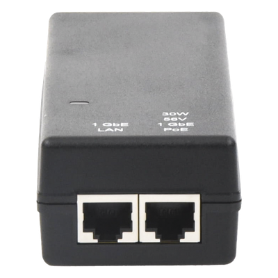 Inyector PoE Gigabit / 56Vcc / 30W / Eficiencia Nivel V / Protección Cortocircuito y Sobrevoltaje / 1000BASE-T | SIERRA STORE