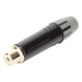 Conector RCA Hembra / Contacto Chapado en Oro / Carcasa Metálica Negra / Cable OD 3.5-6.5 mm / 2000 Ciclos | SIERRA STORE